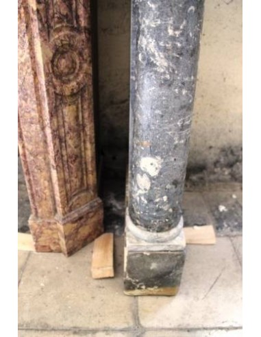 543 ANTIQUE PIERRE TURQUIN FIREPLACE MANTEL