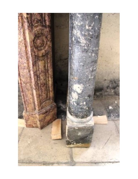 543 ANTIQUE PIERRE TURQUIN FIREPLACE MANTEL