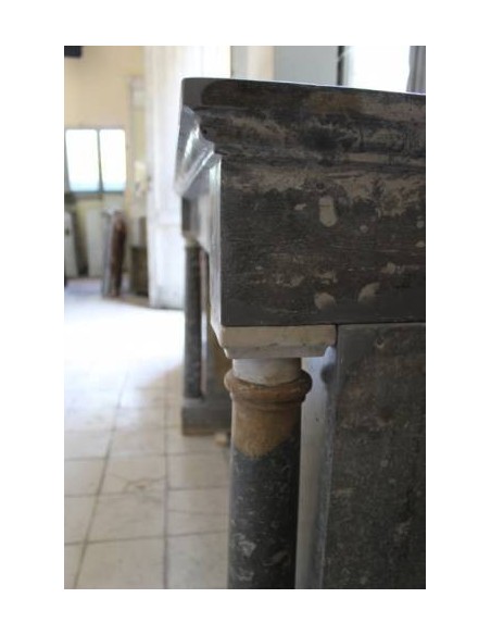 543 ANTIQUE PIERRE TURQUIN FIREPLACE MANTEL