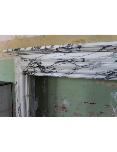 305 BIG ANTIQUE "SALVATOR ROSA” FIREPLACE IN AMAZING BRECCIA MEDICEA MARBLE