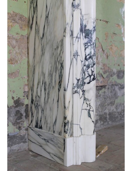 305 BIG ANTIQUE "SALVATOR ROSA” FIREPLACE IN AMAZING BRECCIA MEDICEA MARBLE