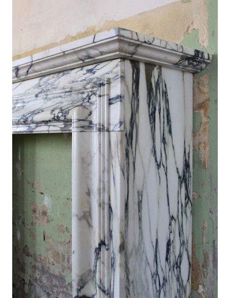 305 BIG ANTIQUE "SALVATOR ROSA” FIREPLACE IN AMAZING BRECCIA MEDICEA MARBLE