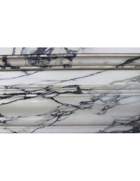 305 BIG ANTIQUE "SALVATOR ROSA” FIREPLACE IN AMAZING BRECCIA MEDICEA MARBLE