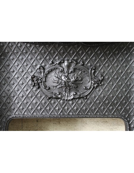 003 ANTIQUE LOUIS XV BIJOU FIREPLACE MANTEL CARVED IN WHITE "PURE" CARRARA MARBLE