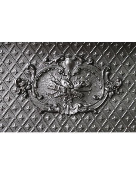 003 ANTIQUE LOUIS XV BIJOU FIREPLACE MANTEL CARVED IN WHITE "PURE" CARRARA MARBLE