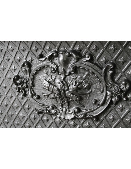 003 ANTIQUE LOUIS XV BIJOU FIREPLACE MANTEL CARVED IN WHITE "PURE" CARRARA MARBLE