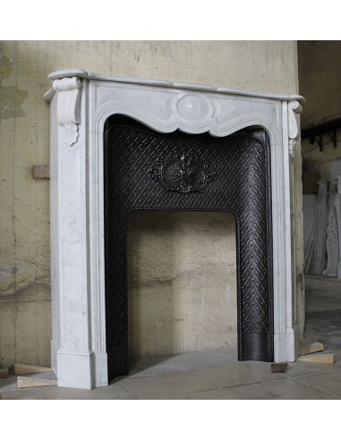 003 ANTIQUE LOUIS XV BIJOU FIREPLACE MANTEL...