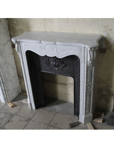 003 ANTIQUE LOUIS XV BIJOU FIREPLACE MANTEL...
