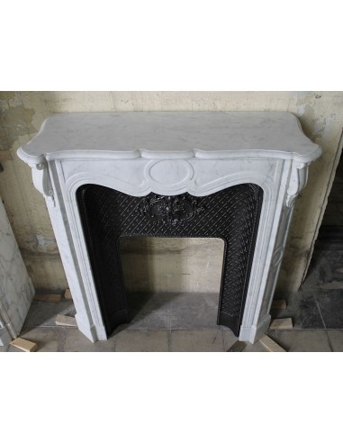 003 ANTIQUE LOUIS XV BIJOU FIREPLACE MANTEL...