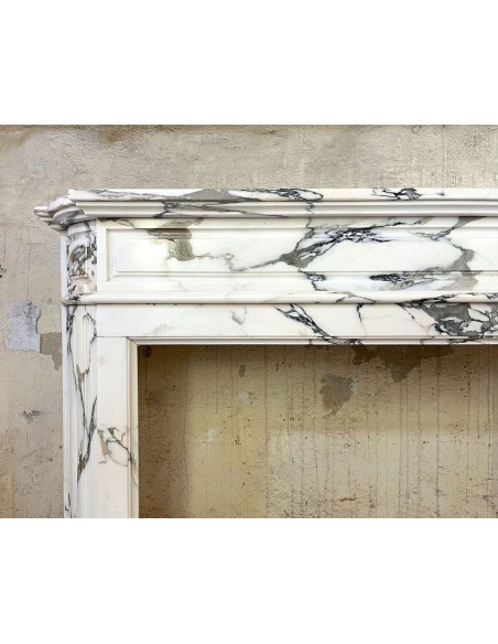 300 ANTIQUE ART DECO FIREPLACE IN FINE "BRECCIA MEDICEA" MARBLE