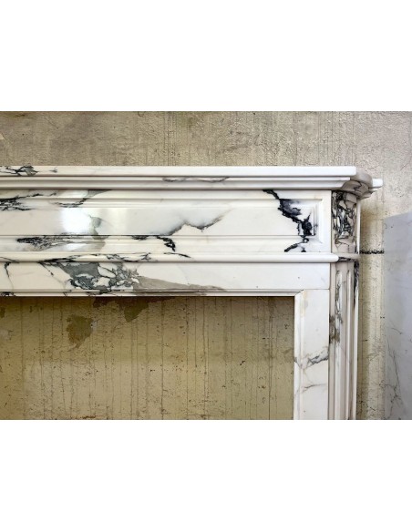 300 ANTIQUE ART DECO FIREPLACE IN FINE "BRECCIA MEDICEA" MARBLE