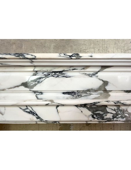 300 ANTIQUE ART DECO FIREPLACE IN FINE "BRECCIA MEDICEA" MARBLE