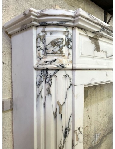 300 ANTIQUE ART DECO FIREPLACE IN FINE "BRECCIA...
