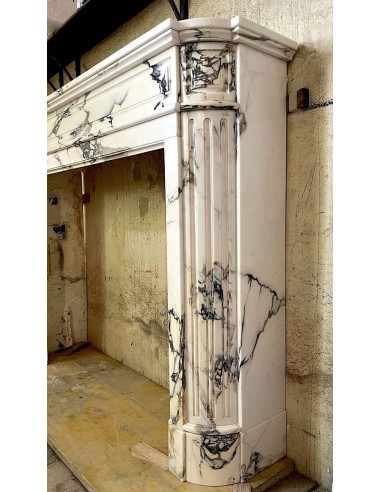 300 ANTIQUE ART DECO FIREPLACE IN FINE "BRECCIA...