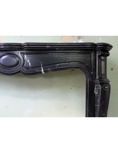 029 ANTIQUE POMPADOUR "PIED GALBÉ" FIREPLACE...