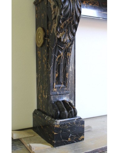 503 AG EXCEPTIONAL "GRIFFE DE LION" FIREPLACE...