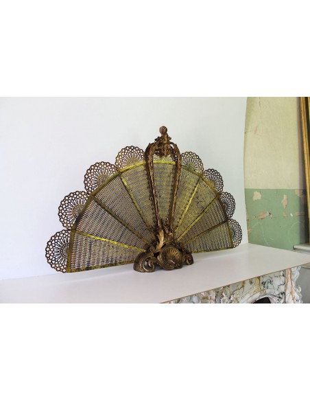 008 PARASCINTILLE ANTICO IN BRONZO PER CAMINI BAROCCHI