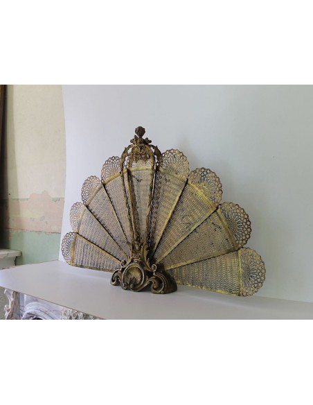 008 PARASCINTILLE ANTICO IN BRONZO PER CAMINI BAROCCHI