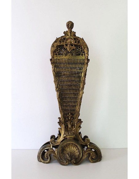 008 PARASCINTILLE ANTICO IN BRONZO PER CAMINI BAROCCHI