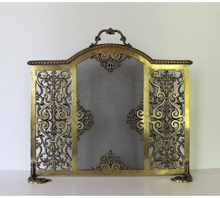 016 PARASCINTILLE ANTICO CON DECORAZIONI FLOREALI IN OTTONE