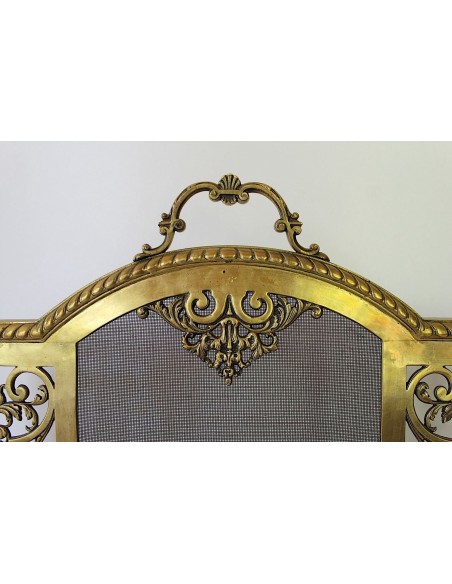 016 PARASCINTILLE ANTICO CON DECORAZIONI FLOREALI IN OTTONE