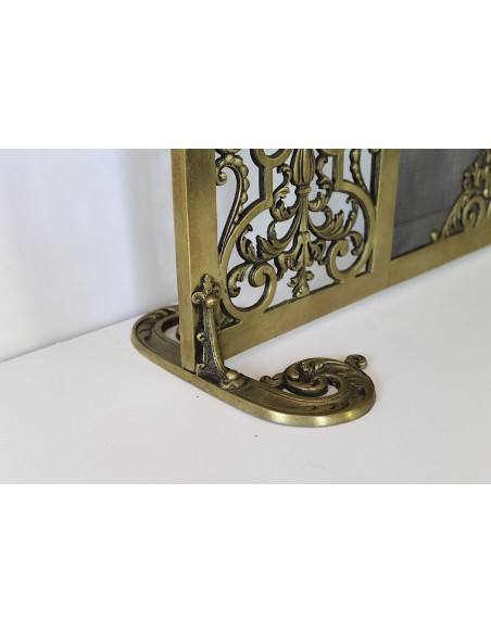 016 PARASCINTILLE ANTICO CON DECORAZIONI FLOREALI IN OTTONE