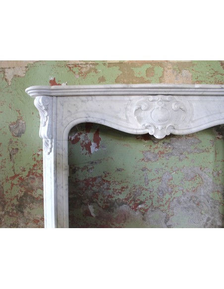 015 ANTIQUE "CÔTE D'AZUR" BETWEEN ART NOUVEAU AND BAROQUE IN WHITE CARRARA MARBLE