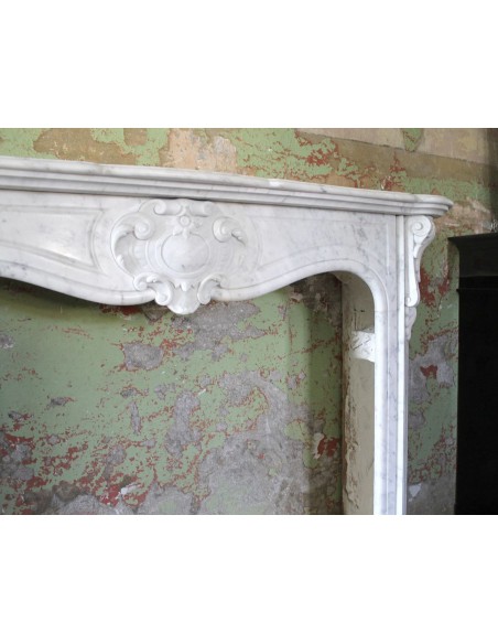 015 ANTIQUE "CÔTE D'AZUR" BETWEEN ART NOUVEAU AND BAROQUE IN WHITE CARRARA MARBLE