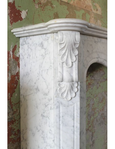 015 ANTIQUE "CÔTE D'AZUR" BETWEEN ART NOUVEAU AND BAROQUE IN WHITE CARRARA MARBLE