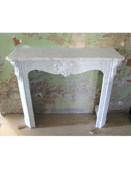 015 ANTIQUE "CÔTE D'AZUR" BETWEEN ART NOUVEAU AND BAROQUE IN WHITE CARRARA MARBLE