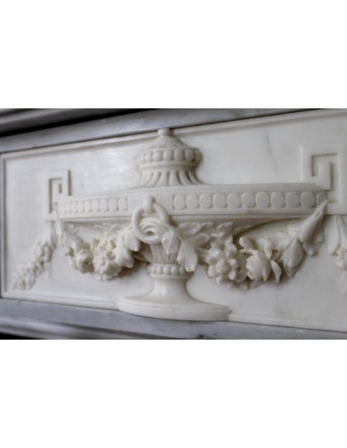 241 AG ANTIQUE ELEGANT NEOCLASSICAL FIREPLACE...