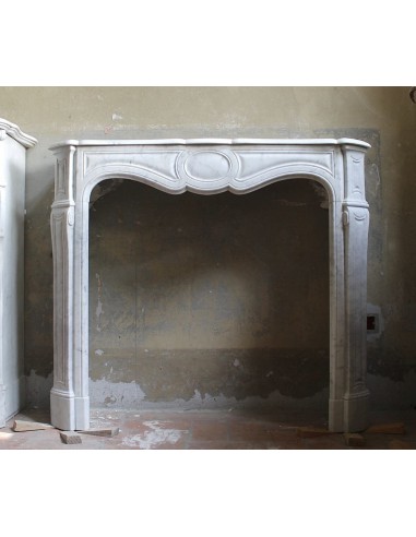 Antique authentic baroque marble fireplace mantel dating back to the 19th century