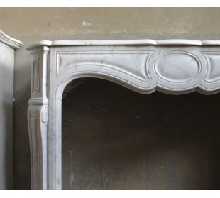 Antique authentic baroque marble fireplace mantel dating back to the 19th century 2