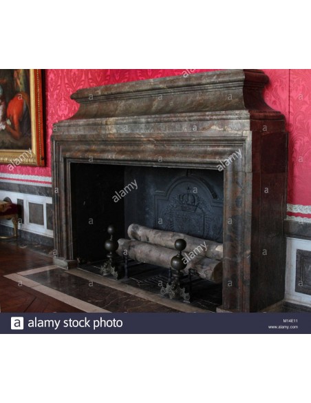 310 MONUMENTAL "BOUDIN HAUT" FIREPLACE MANTEL IN BLACK MARQUINIA MARBLE