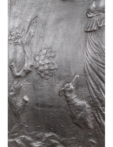 101 MONUMENTLE PIASTRA IN GHISA D'ARTE DI RAFFIGURANTE  DIANA, DEA DELLA CACCIA