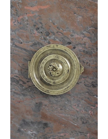 034 ANTIQUE LOUIS XV "POMPADOUR PIED GALBÉ" MANTEL IN PINK DUQUESA MARBLE