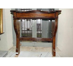 Antique Louis Philippe wooden fireplace mantel offered at a bargain price. This fireplace is 100% truly antique.