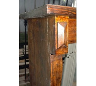 Antique Louis Philippe wooden fireplace mantel offered at a bargain price. This fireplace is 100% truly antique. 2