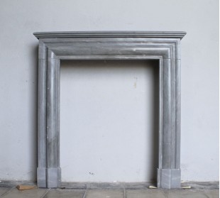 Antique Louis XIV Bleu Gris marble fireplace mantel. This fire surround has small size and great proportions.