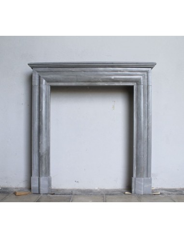 Antique Louis XIV Bleu Gris marble fireplace mantel. This fire surround has small size and great proportions.