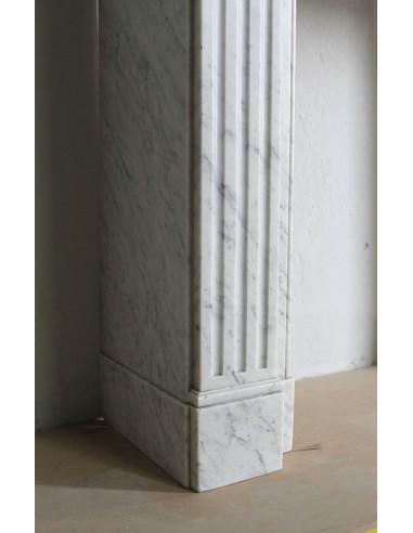 220 SMALL ANTIQUE LOUIS XVI "CANNELURE" MARBLE...
