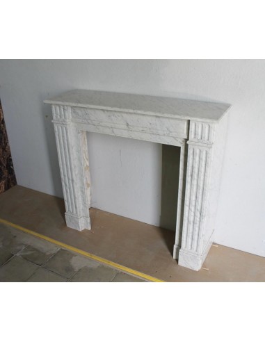 220 SMALL ANTIQUE LOUIS XVI "CANNELURE" MARBLE...