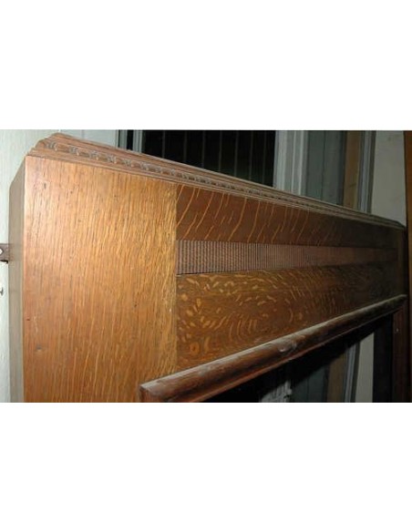 1016 ANTIQUE ART DECO FIREPLACE IN LIGHT OAK WOOD