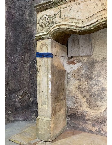 902 IMPORTANT "TRUMEAU" FIREPLACE MANTEL CARVED...