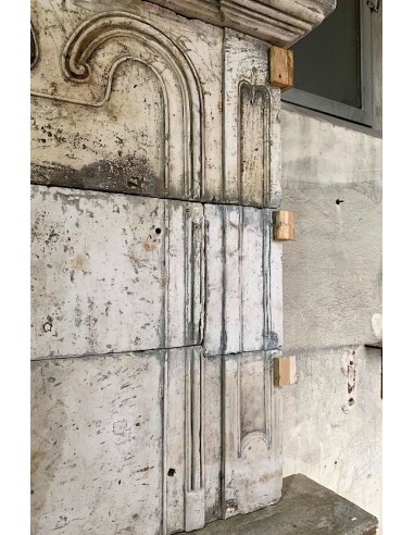 902 IMPORTANT "TRUMEAU" FIREPLACE MANTEL CARVED...