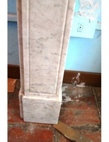 221 ANTIQUE LOUIS XVI "DEUX ROSES" FIREPLACE...