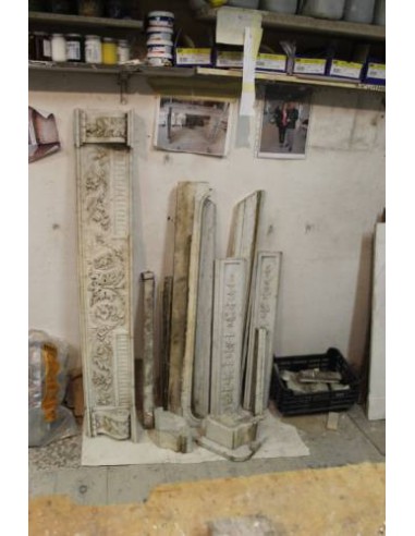813 ANTIQUE ITALIAN FIREPLACE IN WHITE CARRARA...