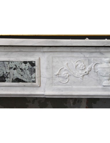 236 LARGE ANTIQUE LOUIS XVI FIREPLACE MANTEL...