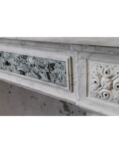 236 LARGE ANTIQUE LOUIS XVI FIREPLACE MANTEL...