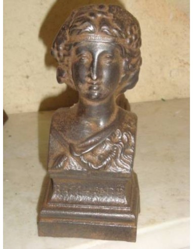 023 "MATRONA ROMANA", COPPIA IN GHISA D'EPOCA...